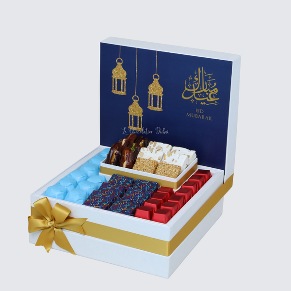 Eid mubarak designed chocolate & sweets large hamper