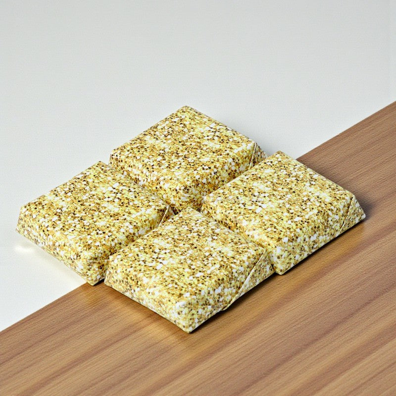 Glittery gold printed wrapped premium chocolate