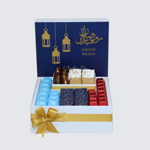 Ramadan mubarak designed chocolate & sweets large hamper