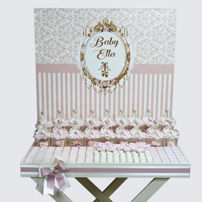 Ballerina baby girl chocolate stand a...