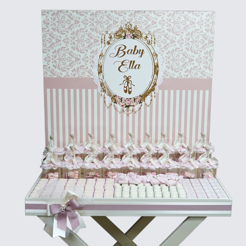 BALLERINA BABY GIRL CHOCOLATE STAND ARRANGEMENT