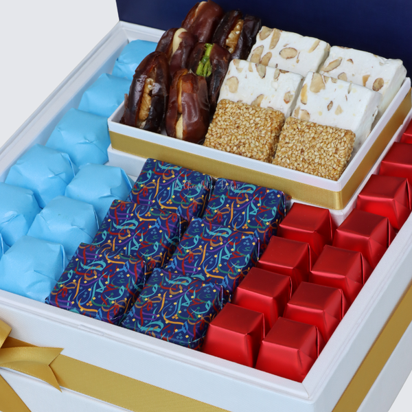 Eid mubarak designed chocolate & sweets large hamper