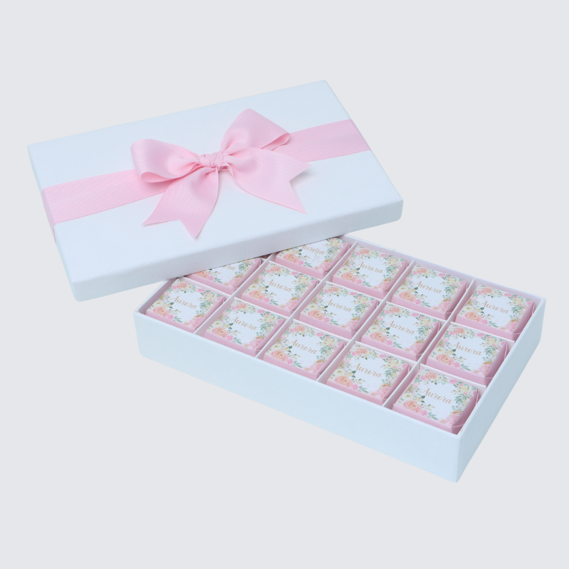 BABY GIRL FLOWER DESIGNED CHOCOLATE HARD BOX