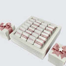 Hot air balloon stars chocolate baby girl wood stand