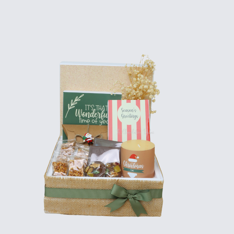 Rustic christmas chocolate & sweets large hamper