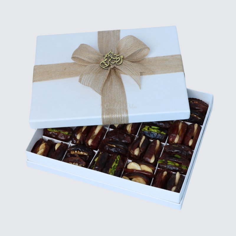 Ramadan premium nut stuffed dates 20-piece hard box