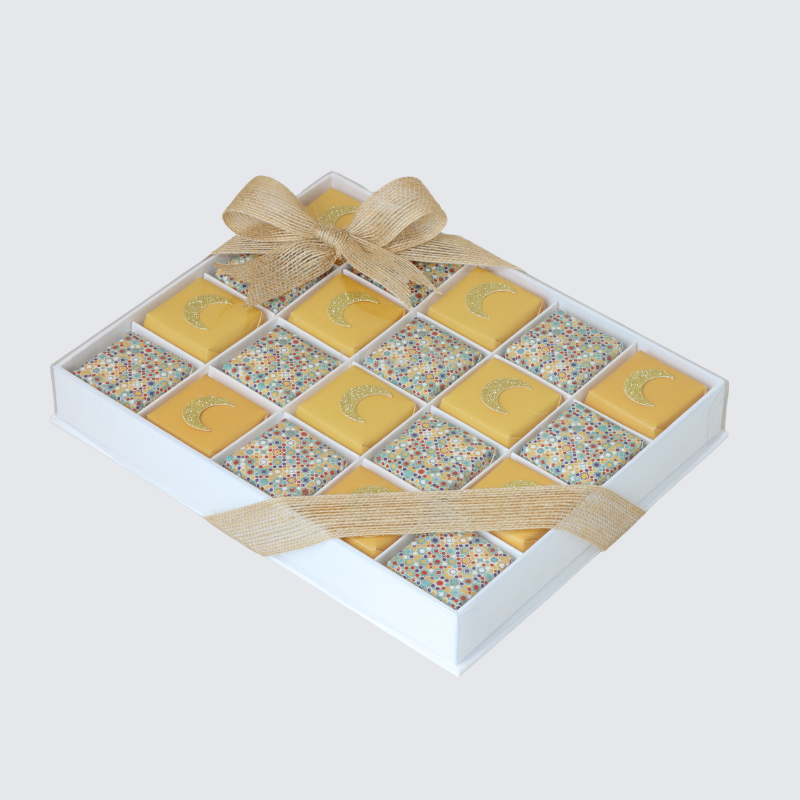 Ramadan eid designed chocolate 20-piece view top box