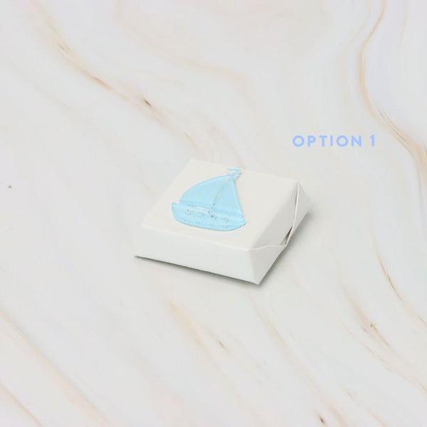 Baby boy nautical boat acrylic decorated premium chocolate