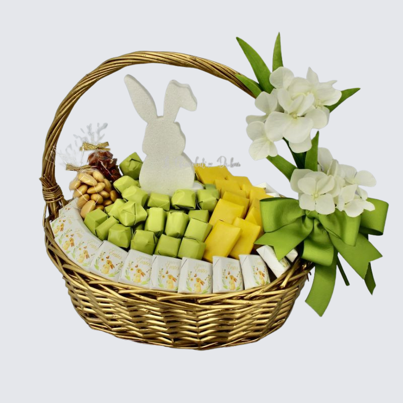 Easter rabbit designed chocolate large basket