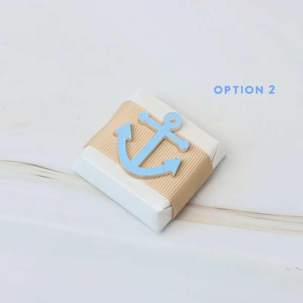 Baby boy nautical anchor acrylic decorated chocolate