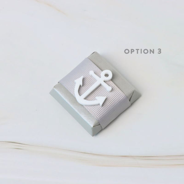 Baby boy nautical anchor acrylic decorated premium chocolate