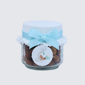 BABY BOY PERSONALIZED CARAMELIZED NUTS JAR