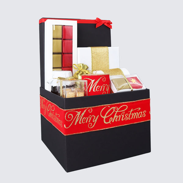 Christmas decorated chocolate & sweets extra large hamper