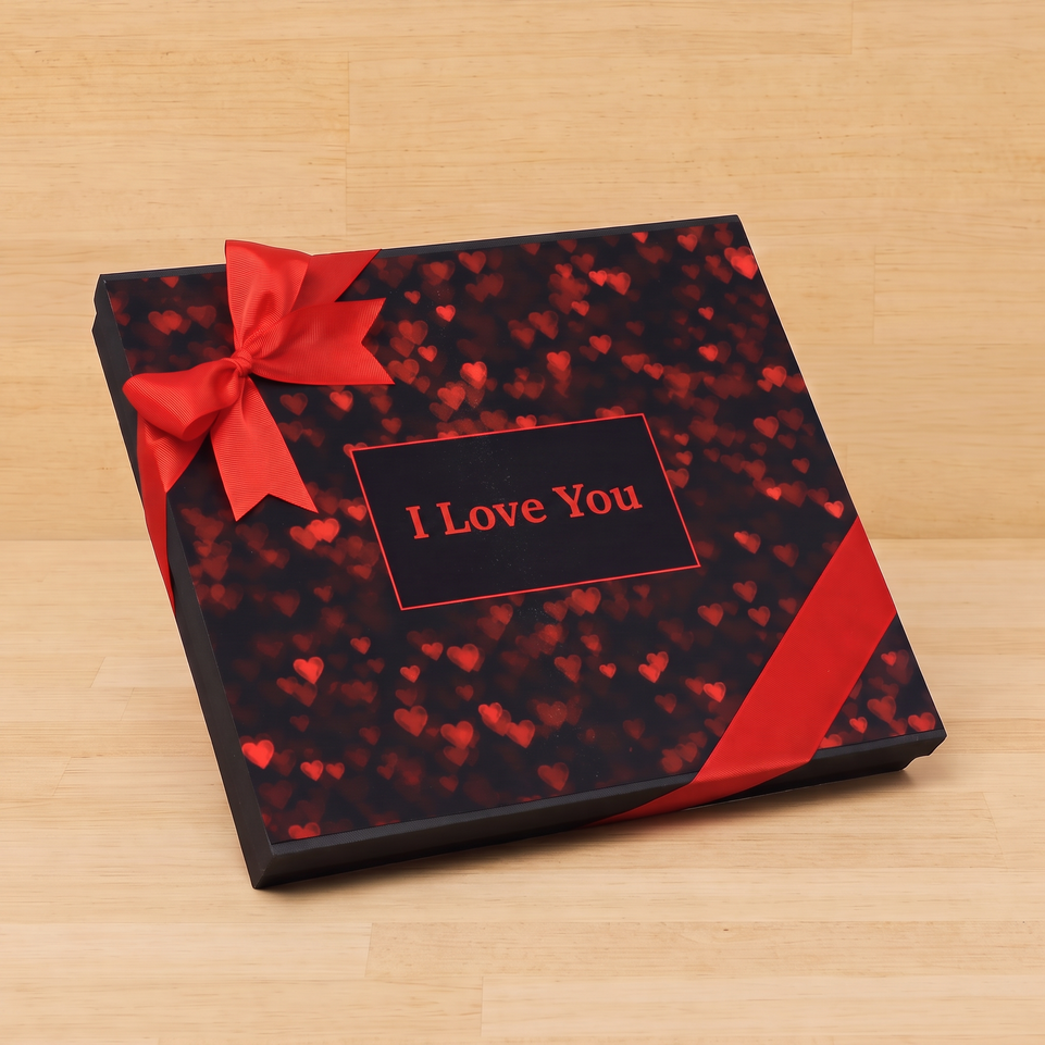 Heart designed "I Love You" designed premium chocolate 42P hard box