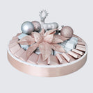 Christmas decorated chocolate leather tray