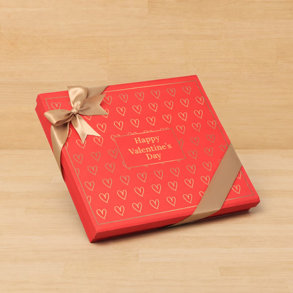Happy Valentine's Day outline heart designed 42P premium chocolate gift box