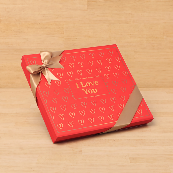 I Love You tiny hearts designed 42P premium chocolate gift box