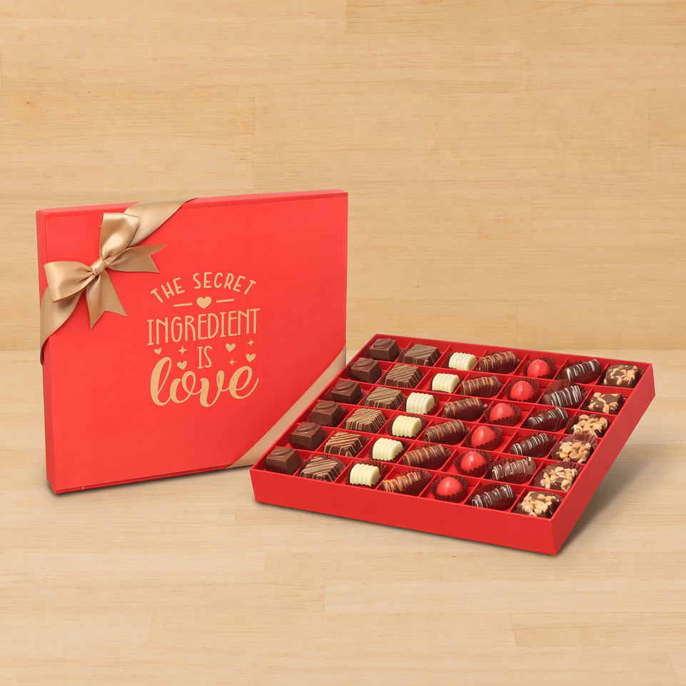 The secret ingredient love designed 42P premium chocolate gift box