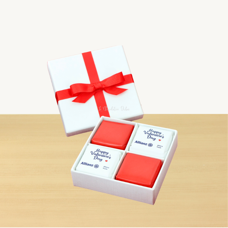 Set of 15 Corporate valentine's chocolate 4piece hard box