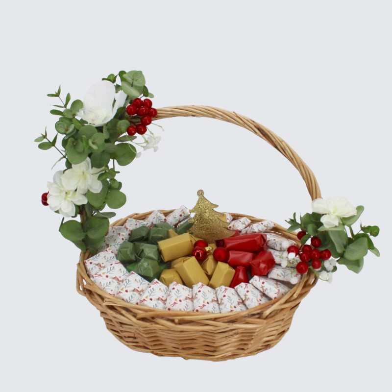 Christmas designed chocolate medium basket