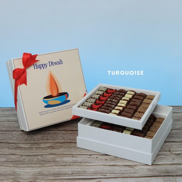 Happy diwali candle designed premium chocolate 2-layer hard box