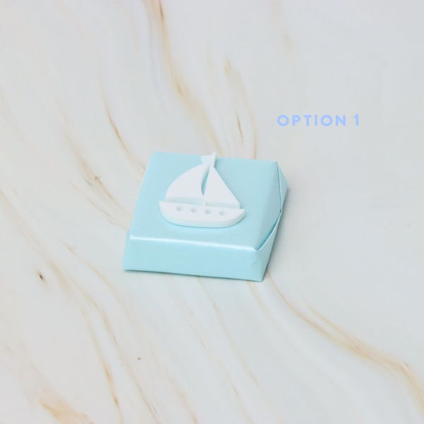 Baby boy nautical boat acrylic decorated premium chocolate
