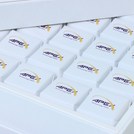 Set of 2 Corporate branded designed chocolate hard box with box top textured customized card