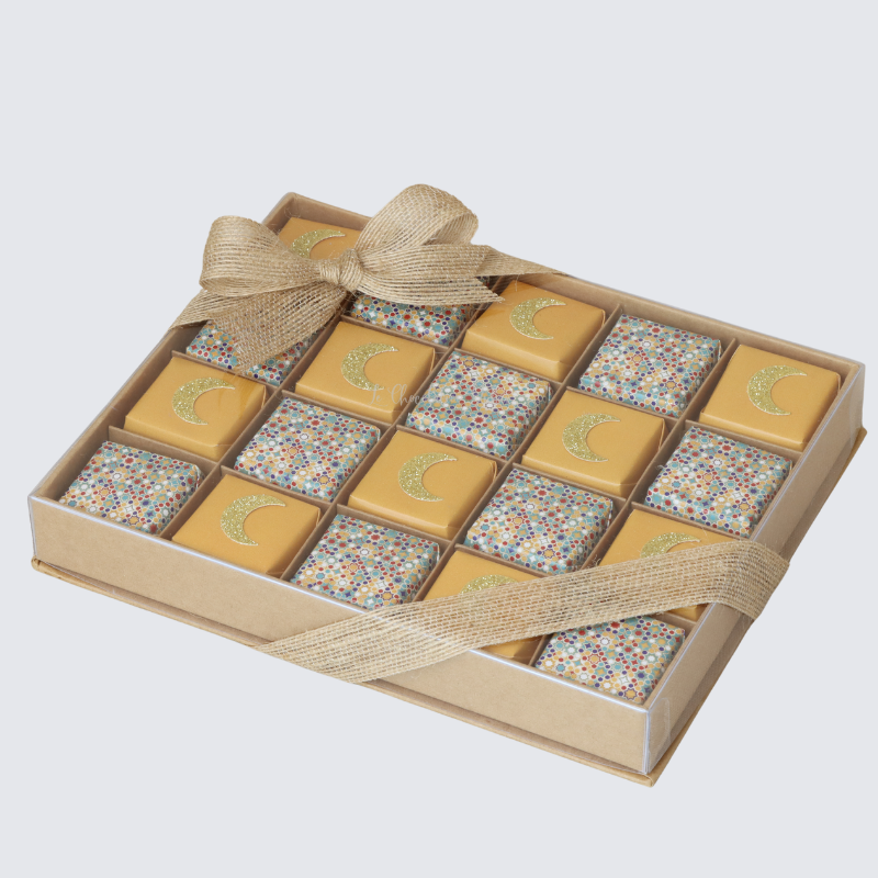 Ramadan eid designed chocolate 20-piece view top box