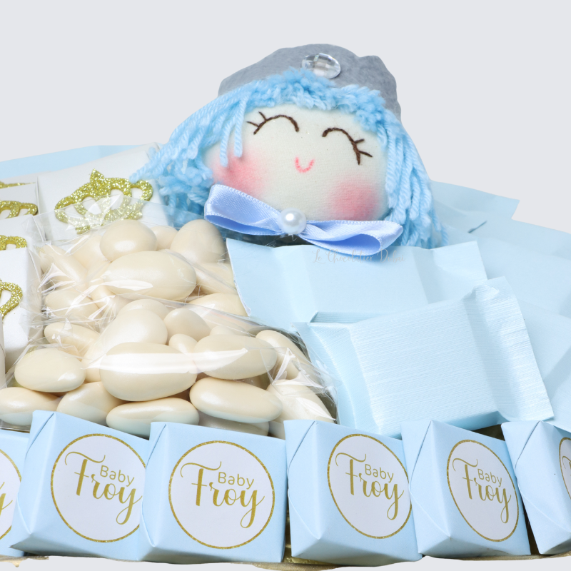 Baby boy prince decorated chocolate large basket