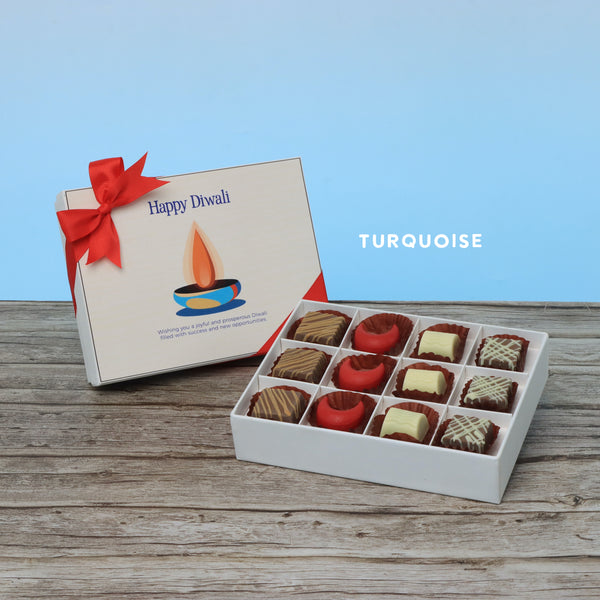 Happy diwali candle designed premium chocolate 12P hard box