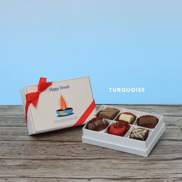 Set of 8 Happy Diwali Candle designed premium chocolate 6P hard box