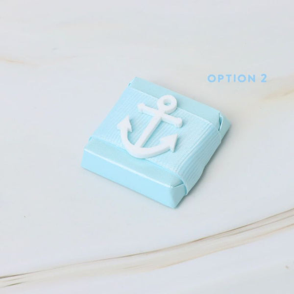 Baby boy nautical anchor acrylic decorated premium chocolate
