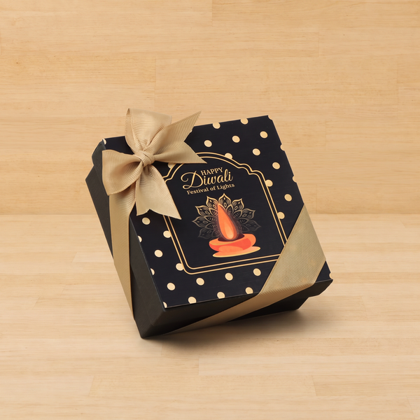 Set of 15 Happy diwali festival of lights designed premium chocolate 4 piece hard box