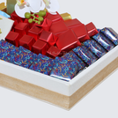 Ramadan Eid decorated chocolate & sweets medium leather tray
