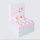 Baby girl acrylic gold star decorated chocolate small hamper