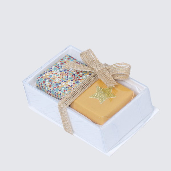 Set of 20 Ramadan eid designed chocolate 2-piece view top box