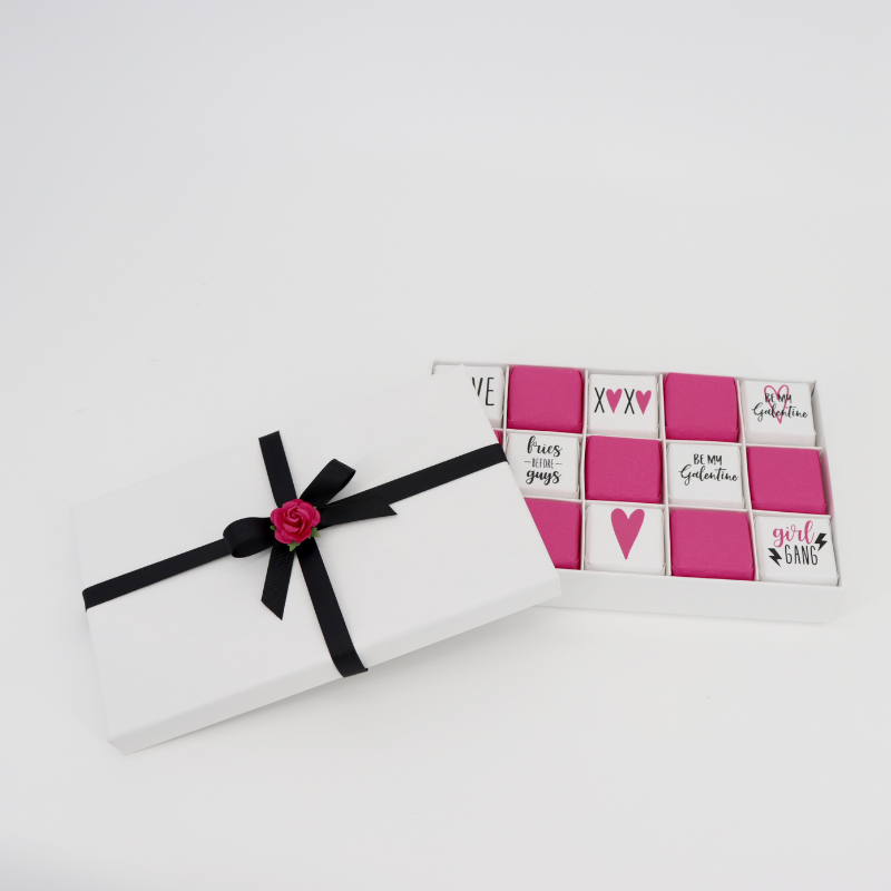 BFF VALENTINE'S DESIGNED CHOCOLATE 15-PIECE HARD BOX