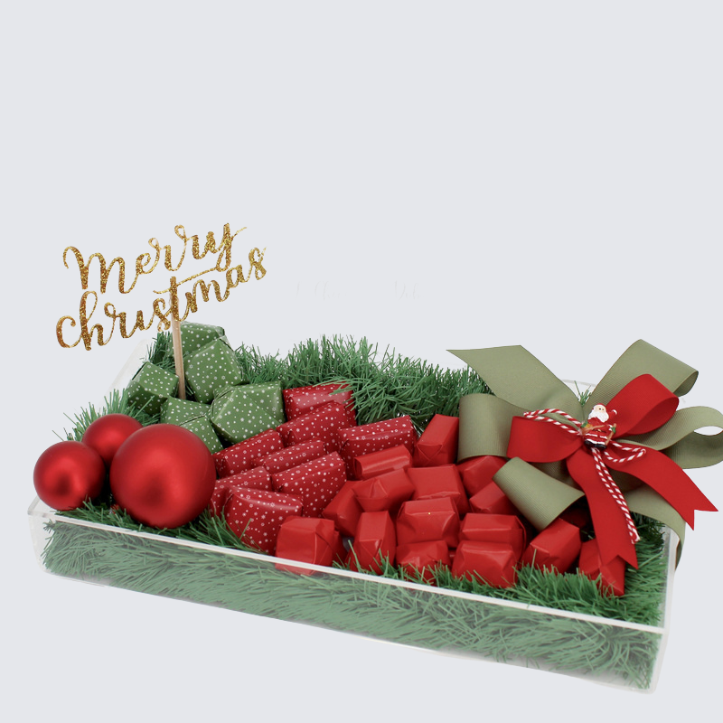 CHRISTMAS CHOCOLATE ACRYLIC TRAY