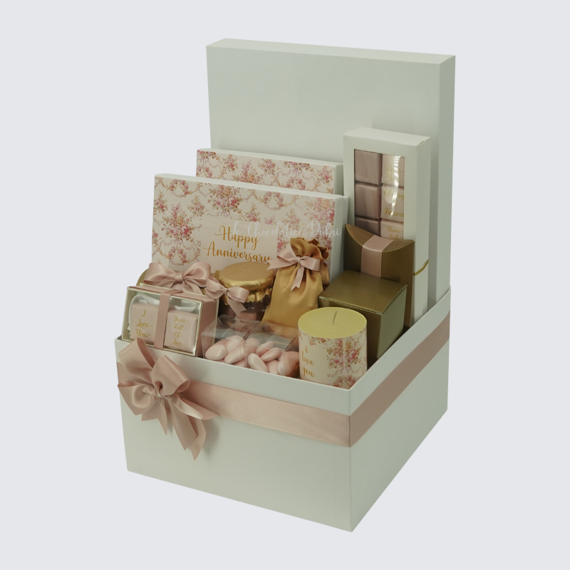 Luxury happy anniversary chocolate hamper