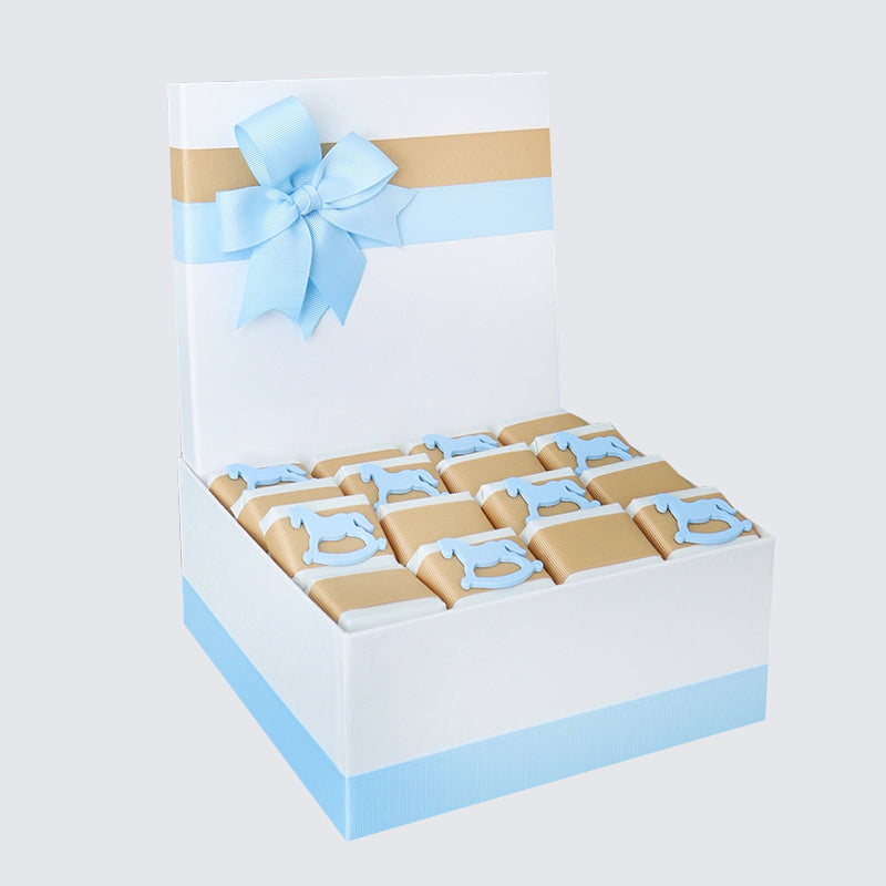 Baby boy horse decorated chocolate hamper