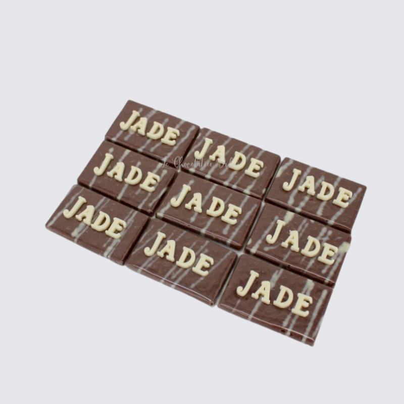 Baby personalized acrylic name chocolate