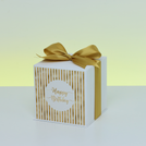 Gold stripe designed "happy birthday" premium chocolate hard box