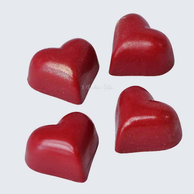 Red heart shape premium chocolate