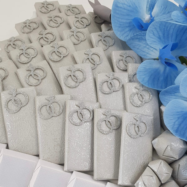 Bridal personalized & decorated chocolate leather tray