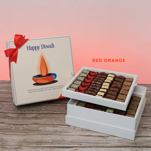 Happy diwali candle designed premium chocolate 2-layer hard box