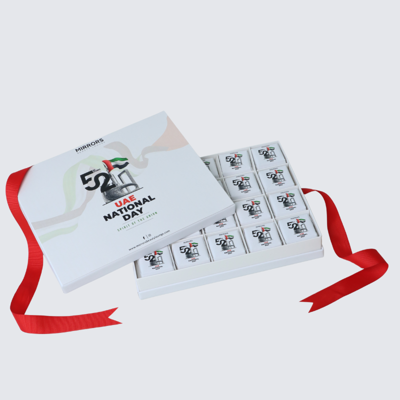 CORPORATE 52TH NATIONAL DAY UAE CHOCOLATE HARD BOX