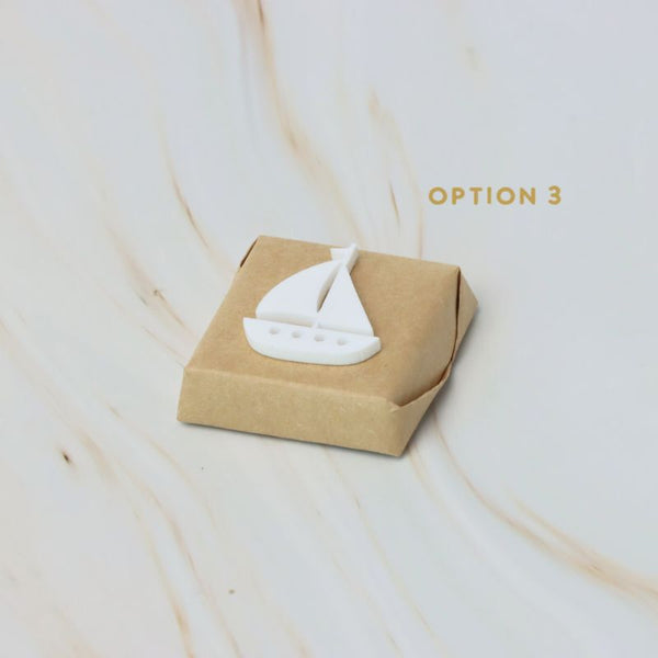 Baby boy nautical boat acrylic decorated premium chocolate