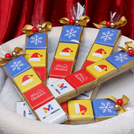 Set of 20 Corporate branded Christmas designed loose chocolate giveaway