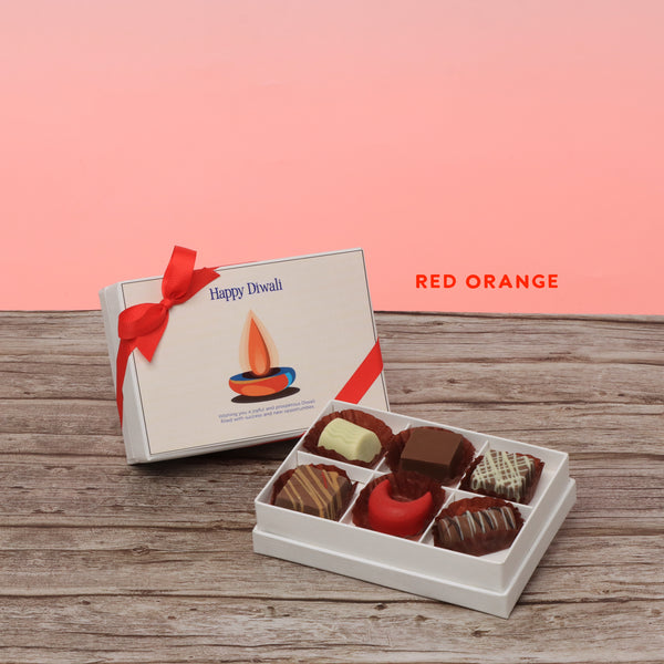 Set of 8 Happy Diwali Candle designed premium chocolate 6P hard box