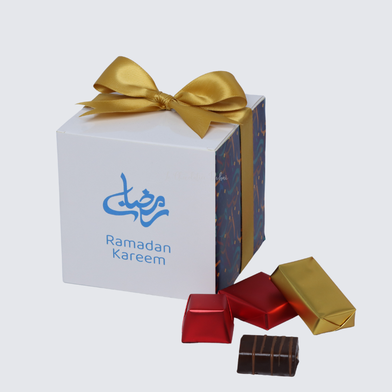 Ramadan kareem designed chocolate cube soft box